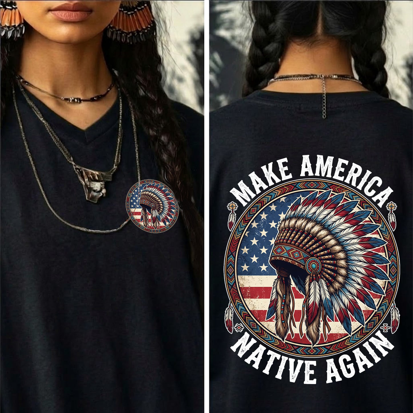 MAKE AMERICA NATIVE AGAIN - Two sides