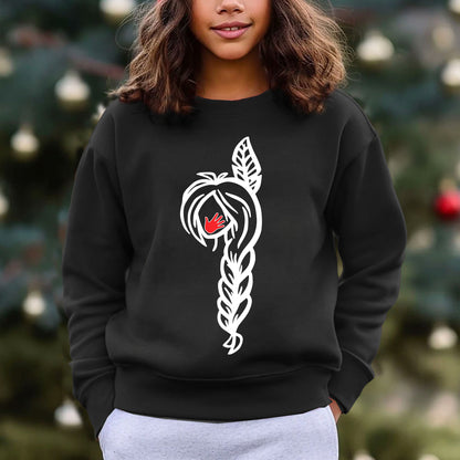 MMIW - I Wear Red For My Sisters Red Hand Black Hair Indigenous Women Shirt