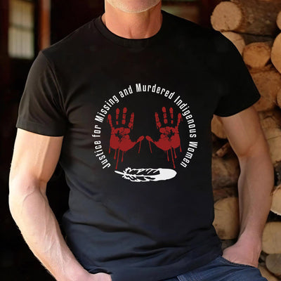 MMIW Awareness Justice For MMIW Red Hands Unisex T-Shirt/Hoodie/Sweatshirt