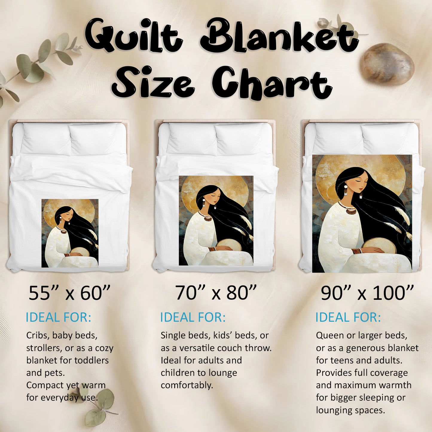 Moonlit Woman Spirit Personalized Premium Blanket