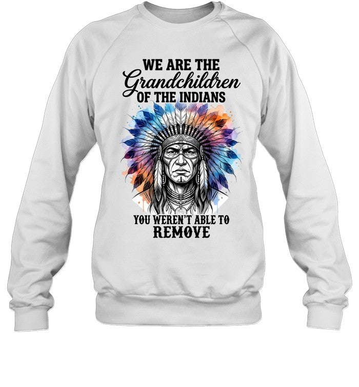 WE ARE THE Grandchildren OF THE INDIANS YOU WEREN'T ABLE TO REMOVE