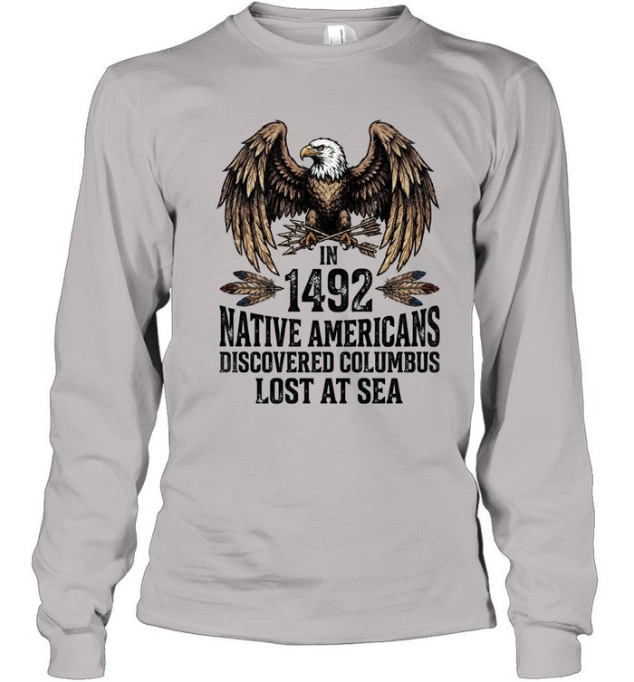 IN 1492 NATIVE AMERICANS DISCOVERED COLUMBUS LOST AT SEA