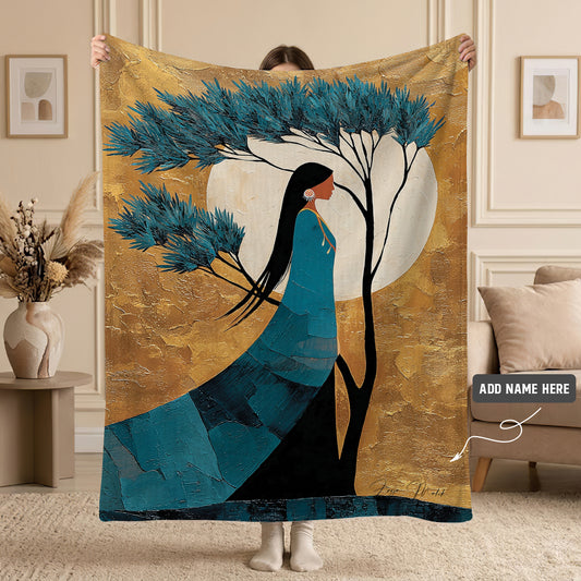 Moonlit Woman Essence Personalized Premium Blanket