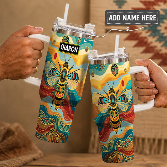 Golden Bee Spirit Personalized Tumbler