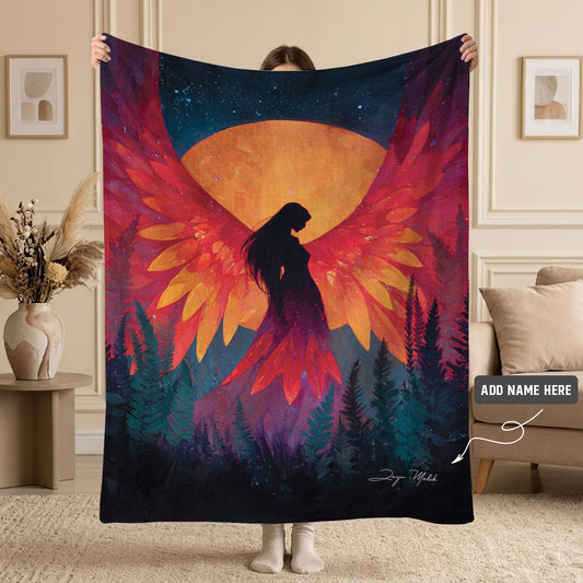 Sacred Moon Woman Personalized Premium Blanket