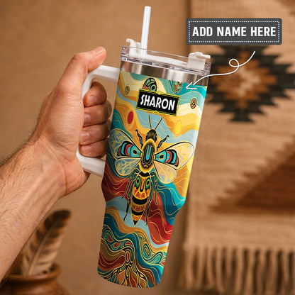 Golden Bee Spirit Personalized Tumbler