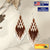 SALE 50% OFF - Seed Bead Brown Pattern Beaded Handmade Earrings For Women