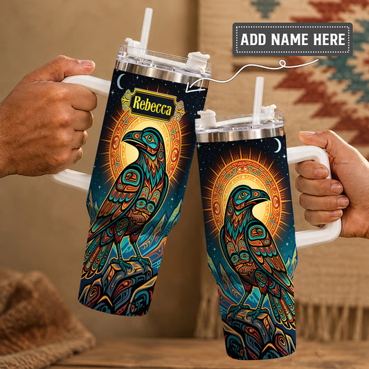 Celestial Raven Legacy Personalized Tumbler