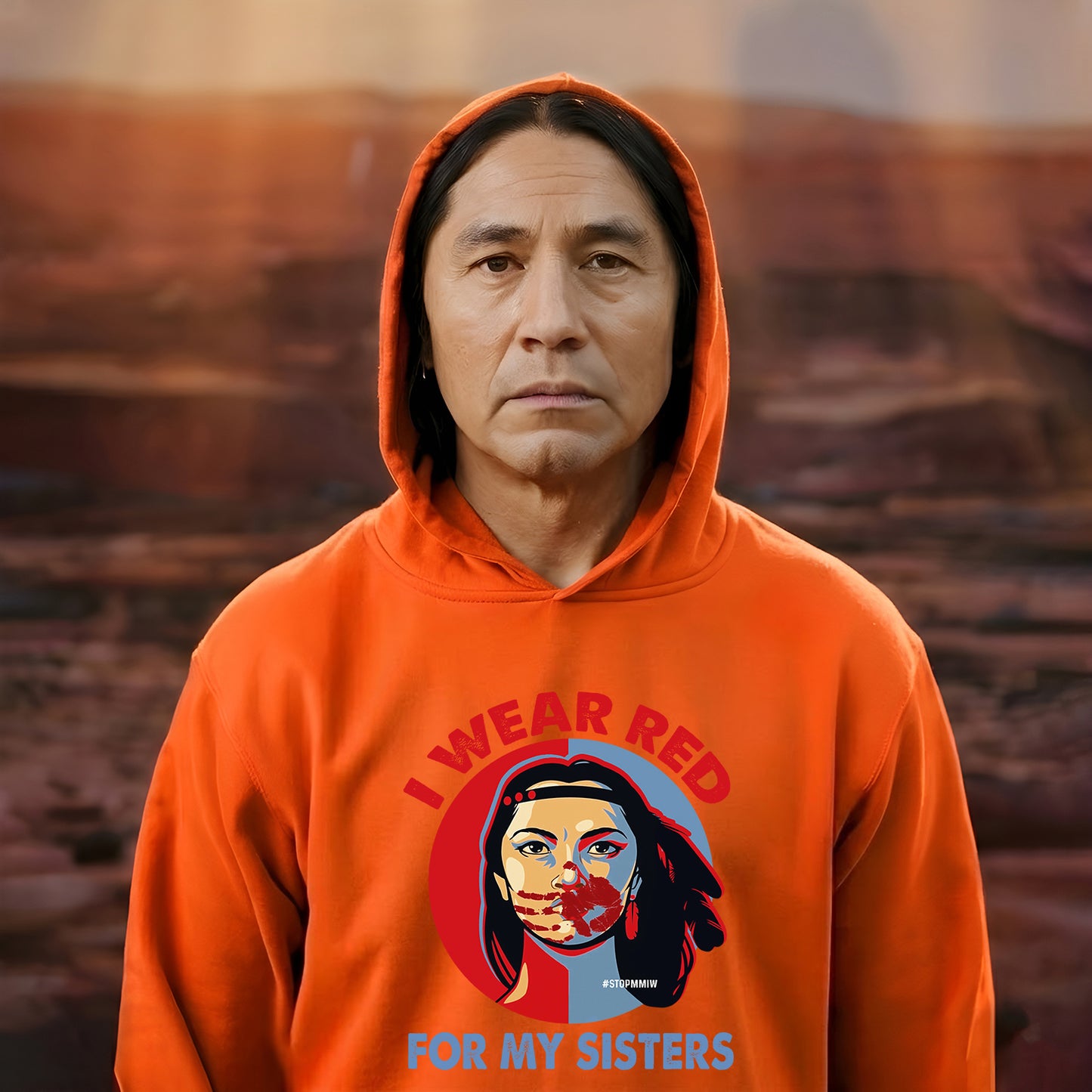 MMIW I Wear Red For My Sisters Red Hand Indigenous Women Unisex T-Shirt/Hoodie/Sweatshirt