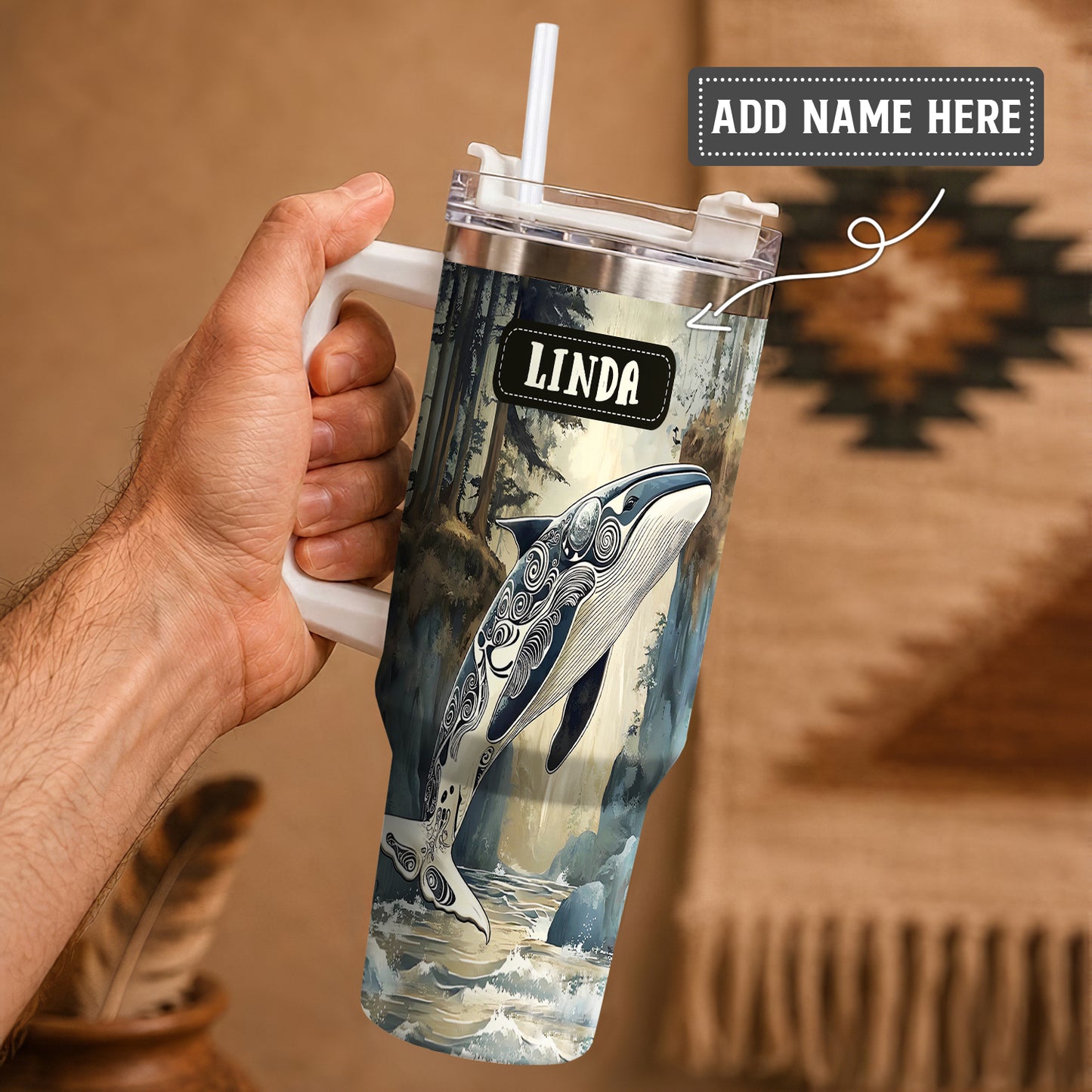 Orca Ocean Legacy Personalized Tumbler