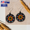 SALE 50% OFF - Cute Round Black Beaded Handmade Earrings For Women