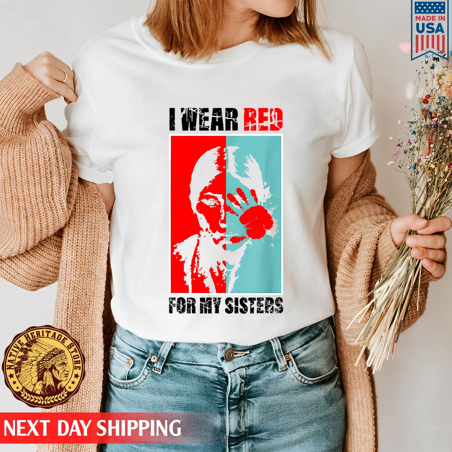 MMIW Awareness Indigenous Red Hand Women Gifts Unisex T-Shirt/Hoodie/Sweatshirt
