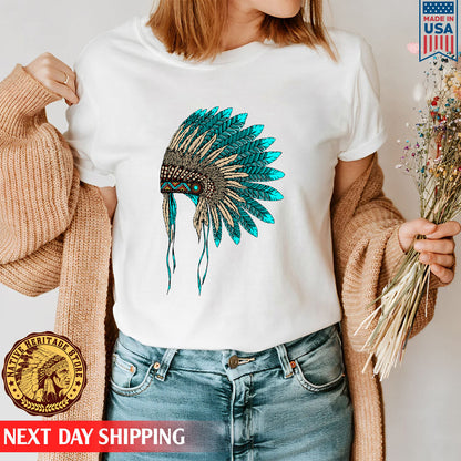 MMIW Awareness - Indigenous Blue Leather Hat Shirt 221