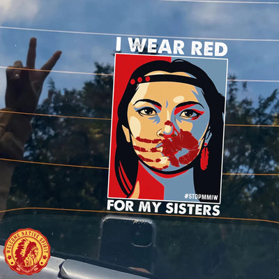 I Wear Red For My Sisters Car Decal