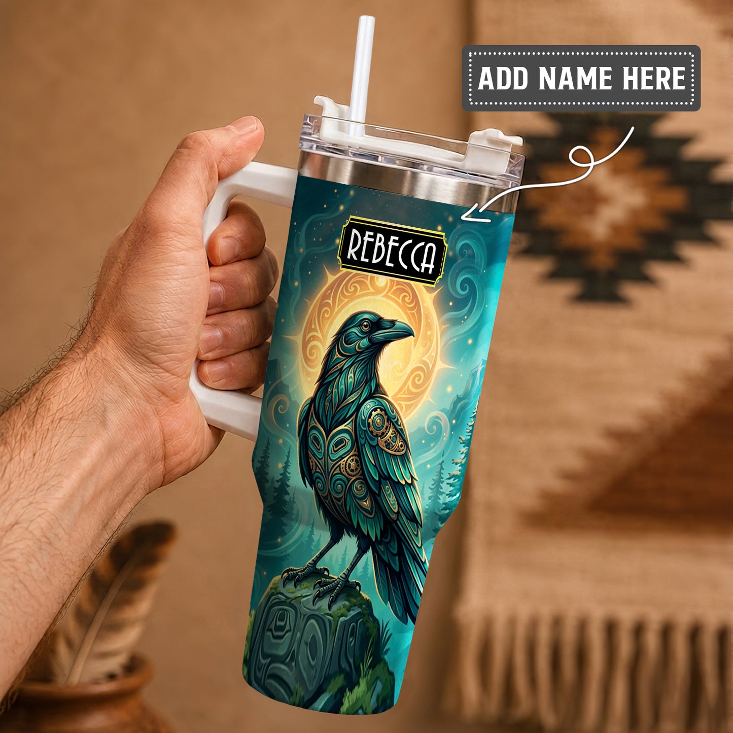 Raven’s Echo of Eternity Personalized Tumbler