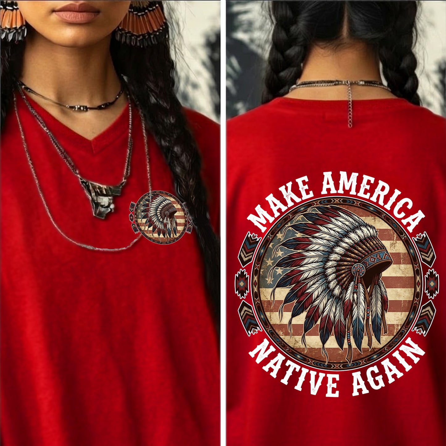 MAKE AMERICA NATIVE AGAIN - Two sides