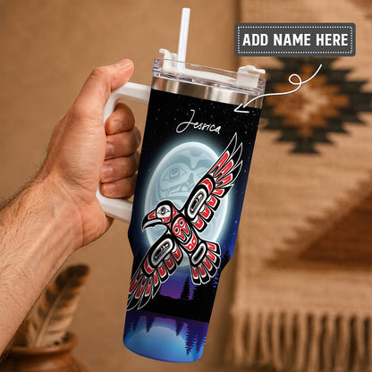 Raven Cosmic Spirit Personalized Tumbler