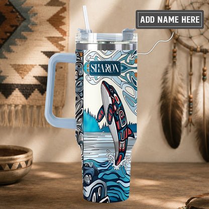 Crimson Orca Passage Personalized Tumbler