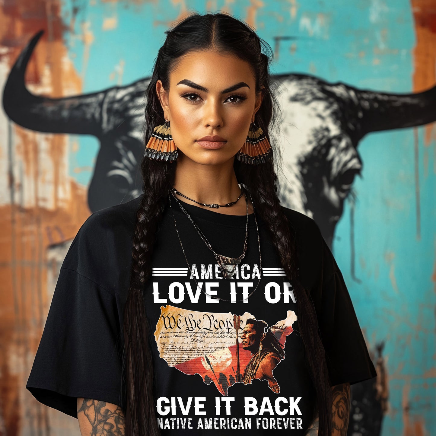 America Love it or give it back Native American Forever