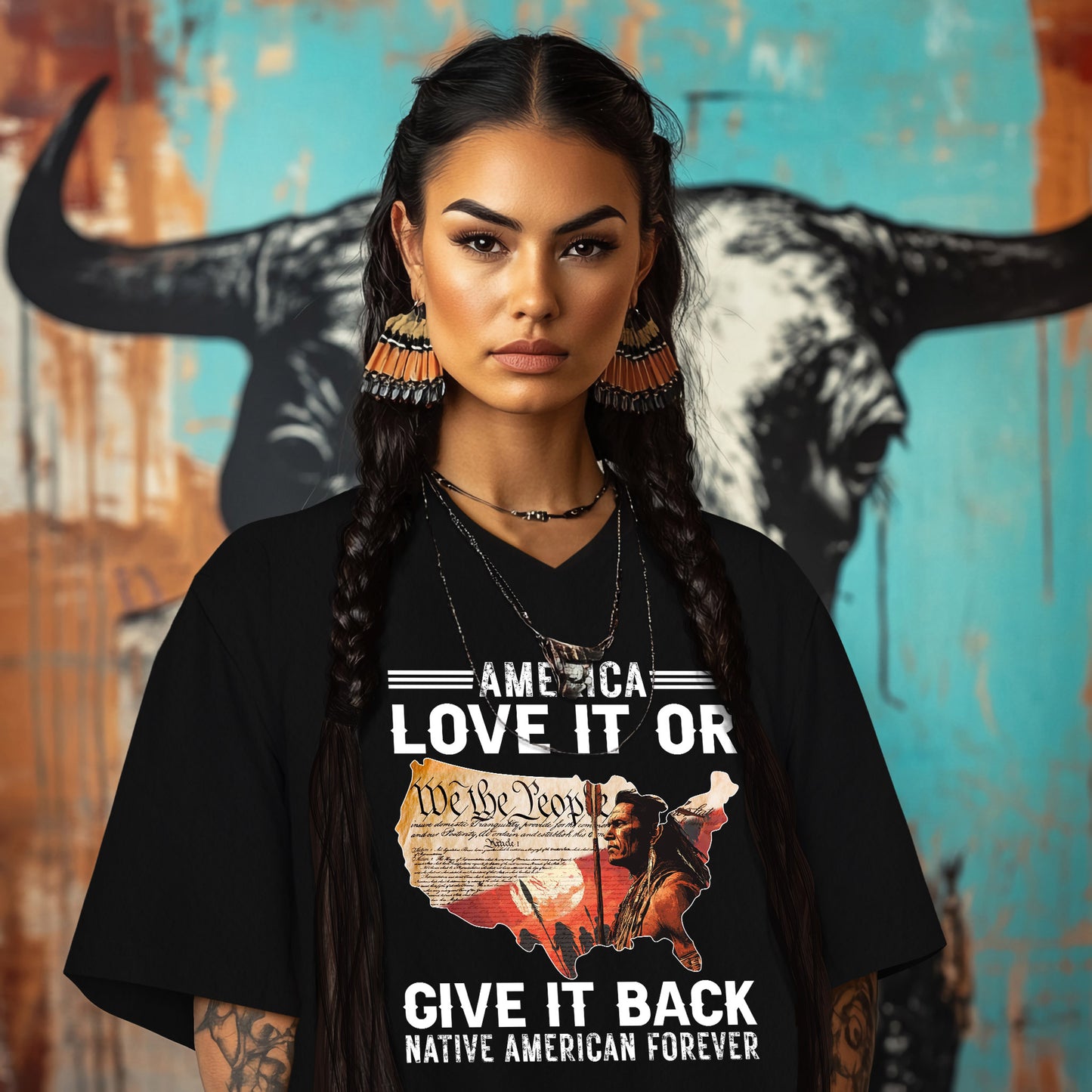 America Love it or give it back Native American Forever