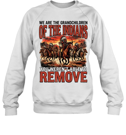 WE ARE THE GRANDCHILDREN OF THE INDIANS YOU WEREN'T ABLE TO REMOVE