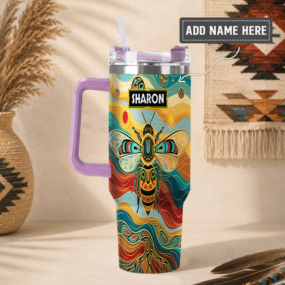 Golden Bee Spirit Personalized Tumbler
