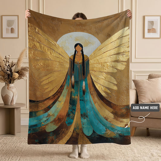 Sacred Winged Woman Personalized Premium Blanket