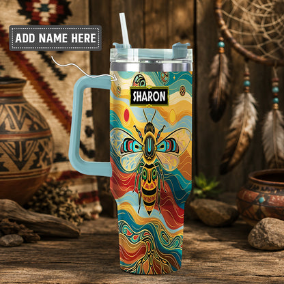 Golden Bee Spirit Personalized Tumbler