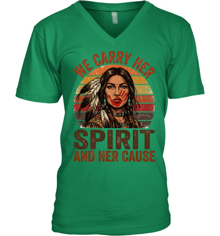 WE CARRY HER SPIRIT AND HER CAUSE