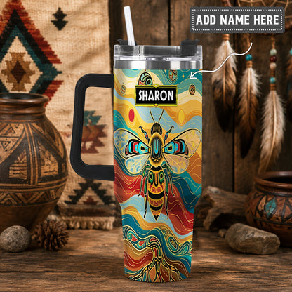 Golden Bee Spirit Personalized Tumbler