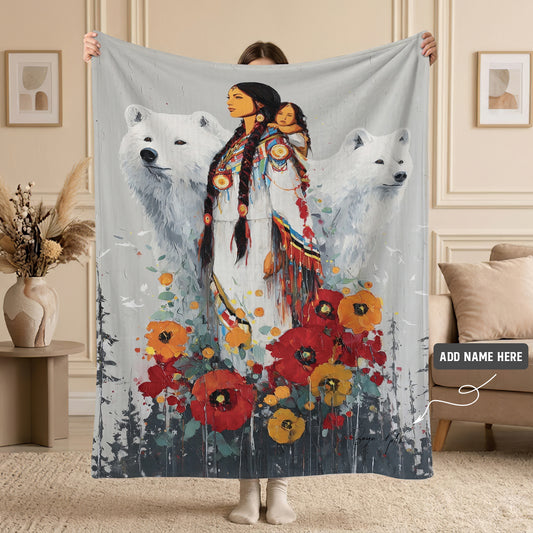 Mother Bear Spirit Personalized Premium Blanket