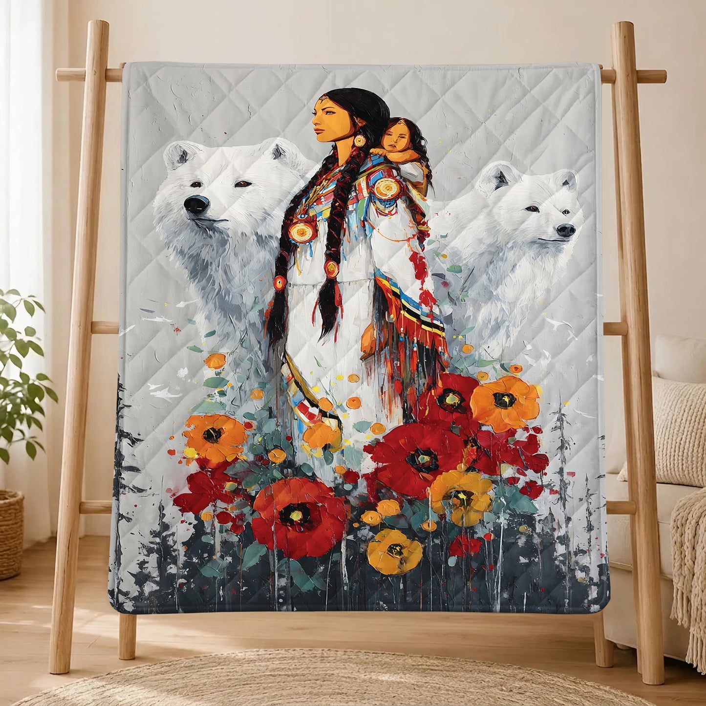 Mother Bear Spirit Personalized Premium Blanket