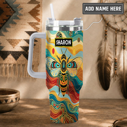 Golden Bee Spirit Personalized Tumbler