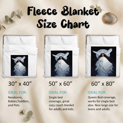 Moonlit Owl Woman Personalized Premium Blanket