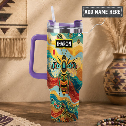 Golden Bee Spirit Personalized Tumbler