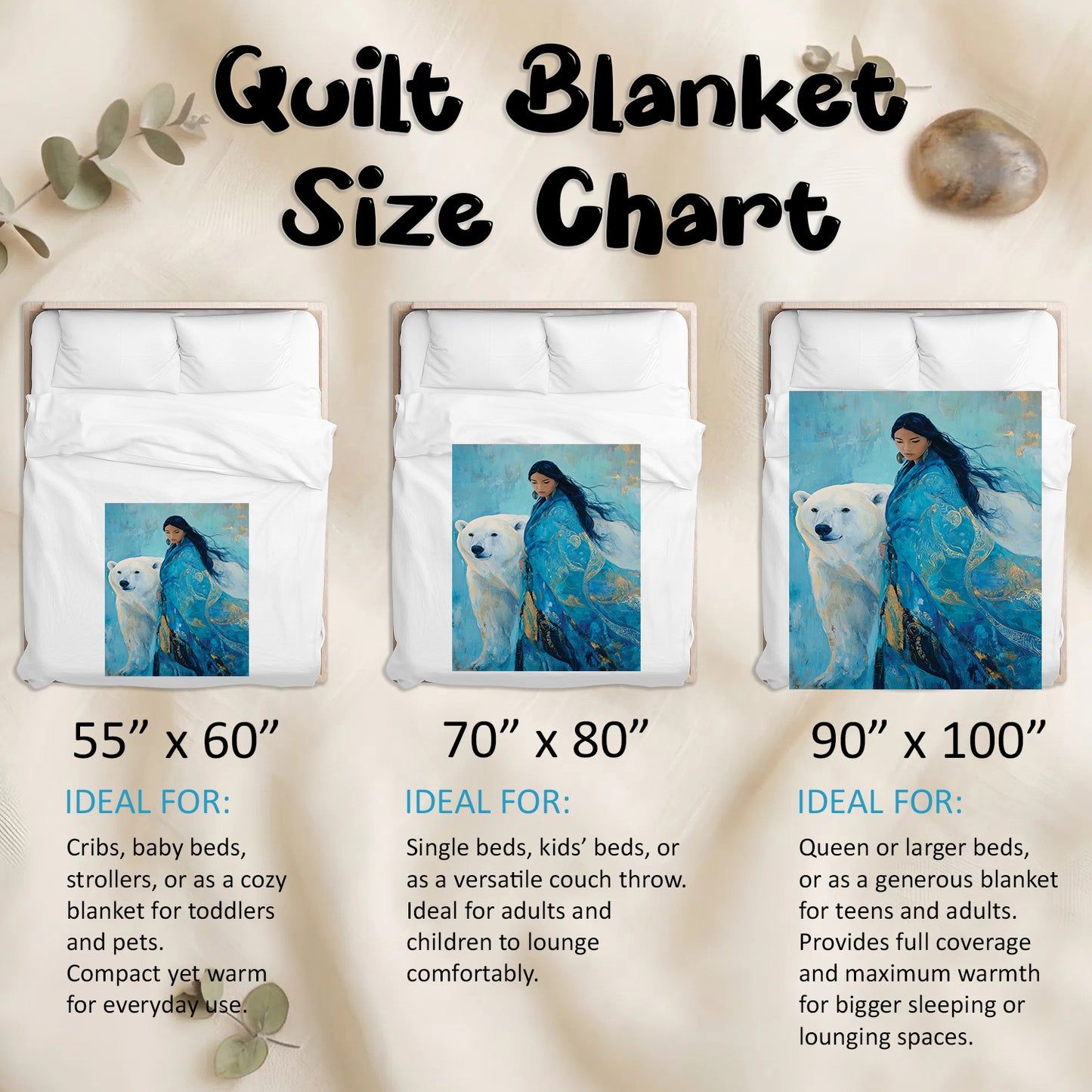 Sacred Bear Woman Personalized Premium Blanket
