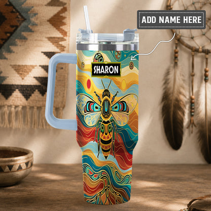 Golden Bee Spirit Personalized Tumbler