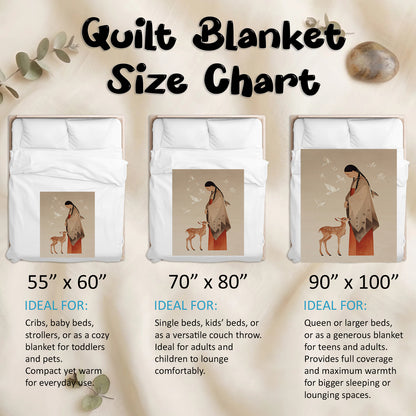 Sacred Woman Deer Spirit Personalized Premium Blanket