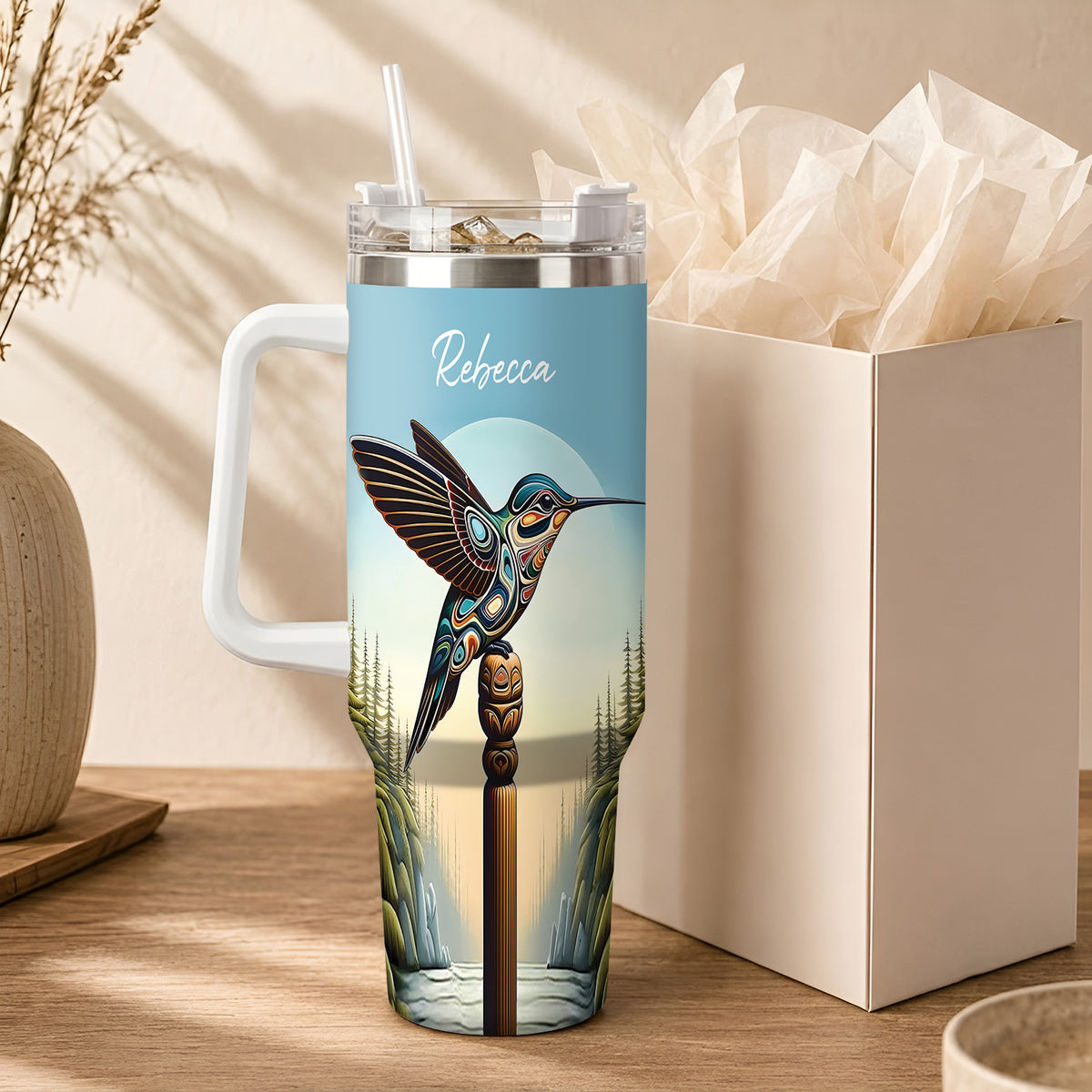 Hummingbird Totem Journey Personalized Tumbler