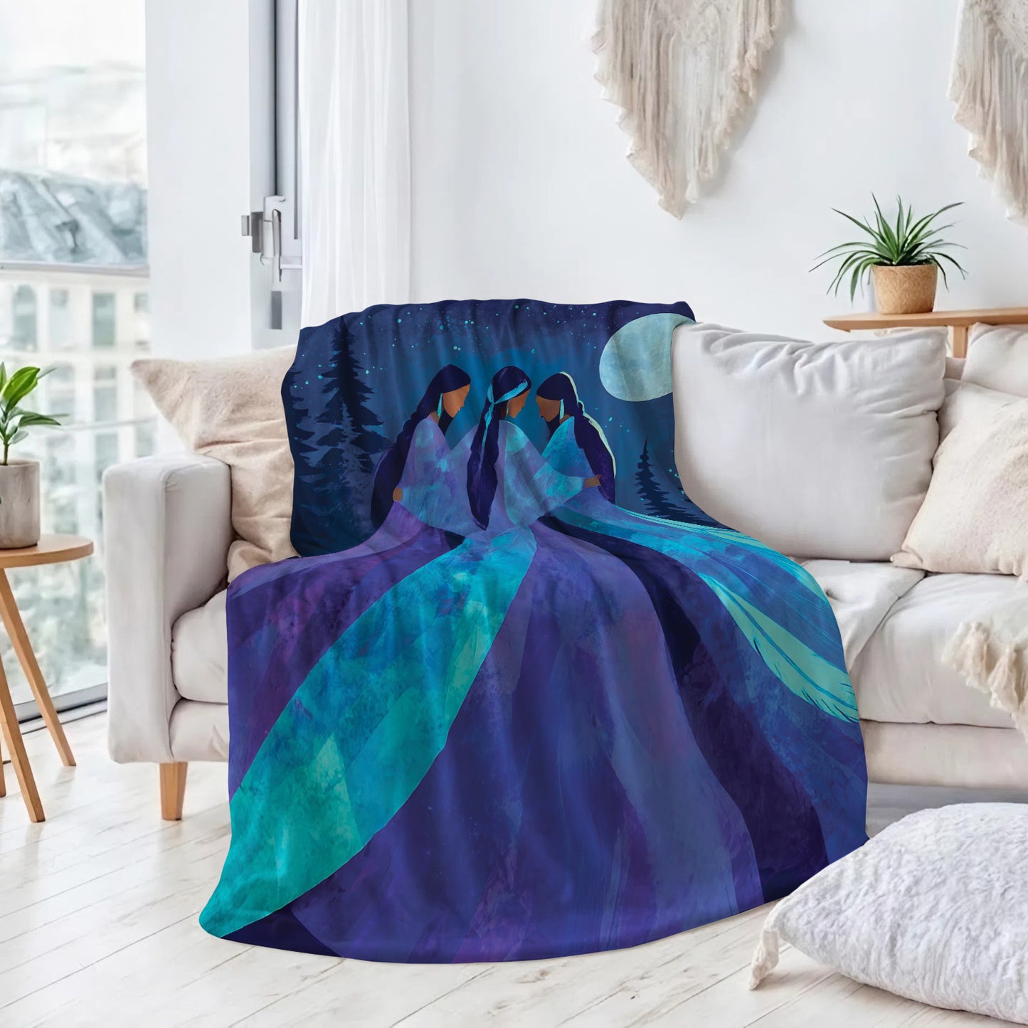 Sisters of the Moon Spirit Personalized Premium Blanket
