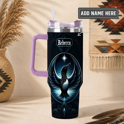 Loon of the Silver Moon Personalized Tumbler