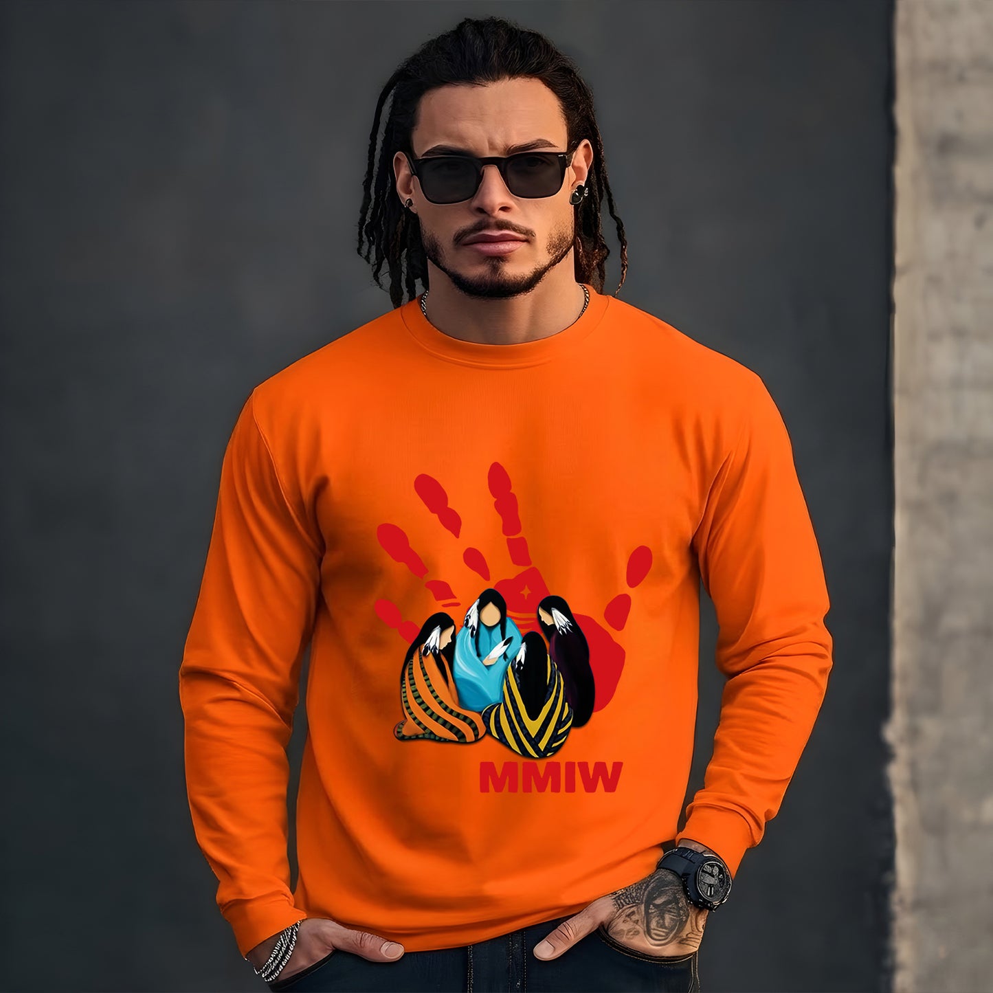 MMIW -   Indigenous Women Together With Red Hand Shirt