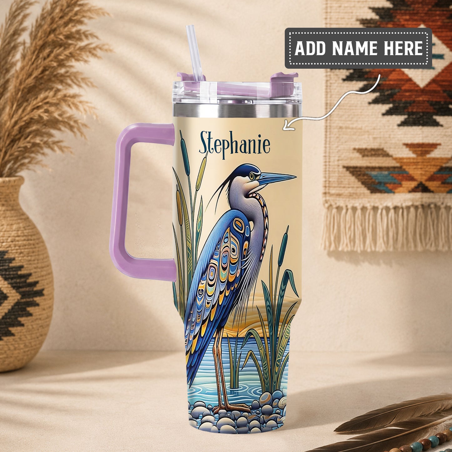 Spirit of the Heron Personalized Tumbler