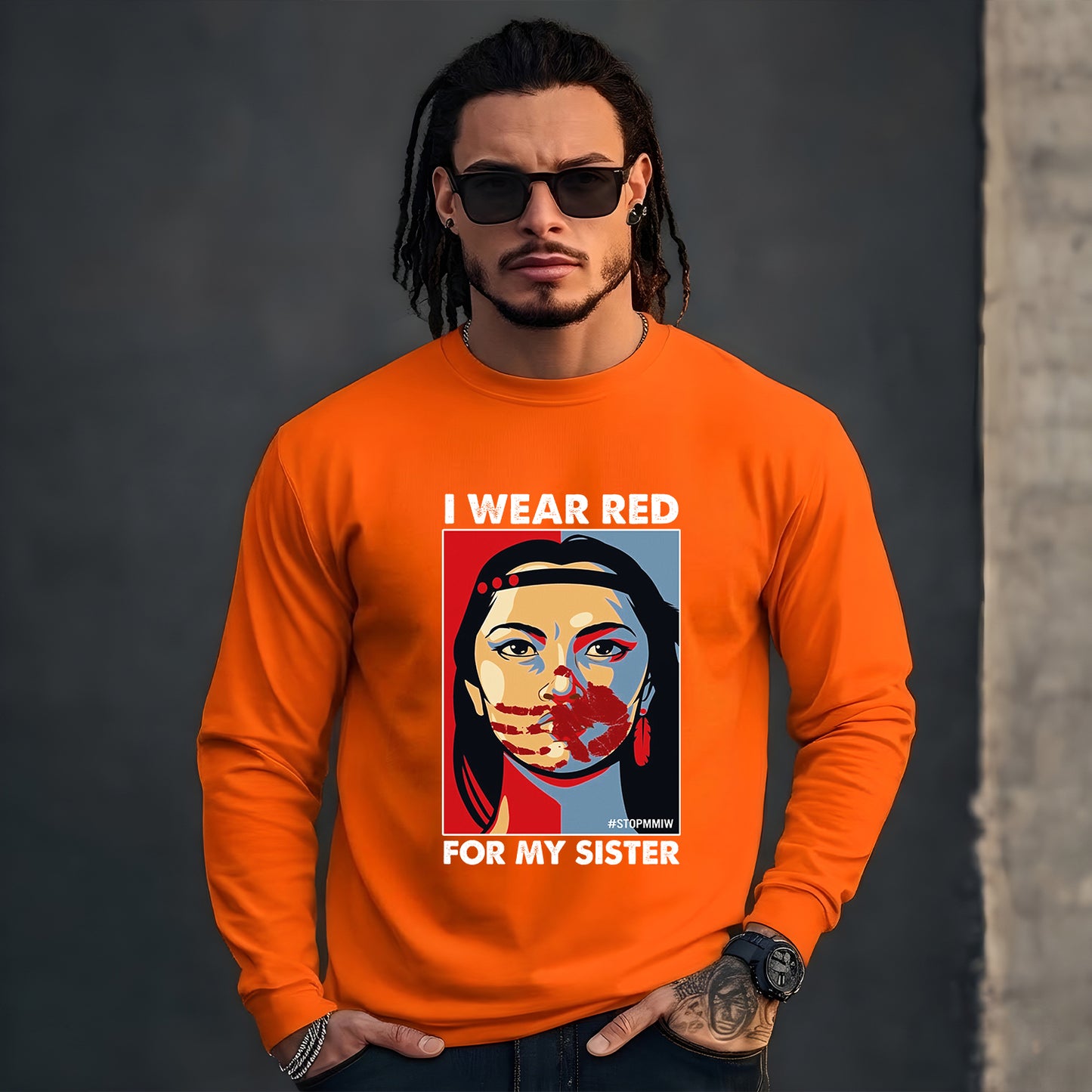 I Wear Red For My Sister Heart, No More Stolen Sisters MMIW Shirts