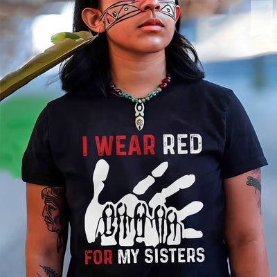 MMIW I Wear Red For My Sister Red Hand Unisex Kid size Hoodie/Sweatshirt/T-Shirt