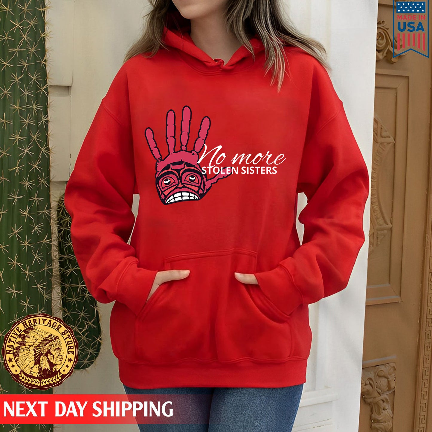 MMIW No More Stolen Sisters Red Hand Unisex Hoodie/Sweatshirt/T-Shirt