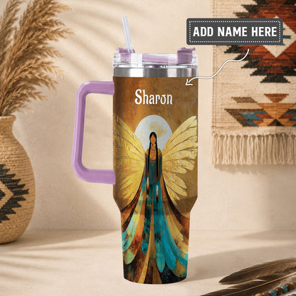 Golden Winged Grace Personalized Tumbler