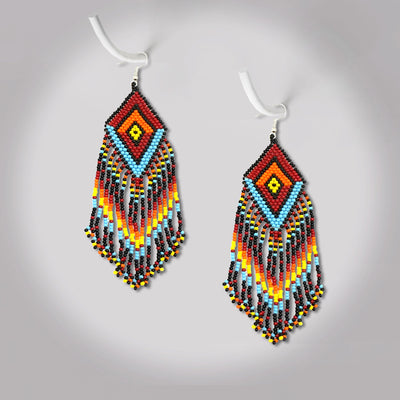 SALE 50% OFF - Native Style Multi-Color Long Beaded Handmade Earrings For Women