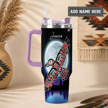 Raven Cosmic Spirit Personalized Tumbler