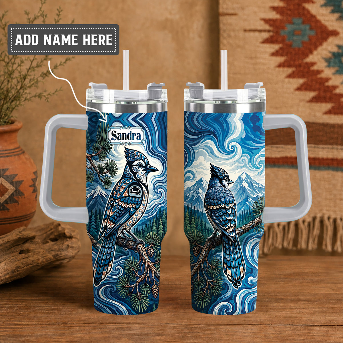 Blue Jay Wilderness Personalized Tumbler